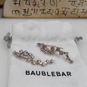BaubleBar Gold and Silver Crystal Ear Climbers